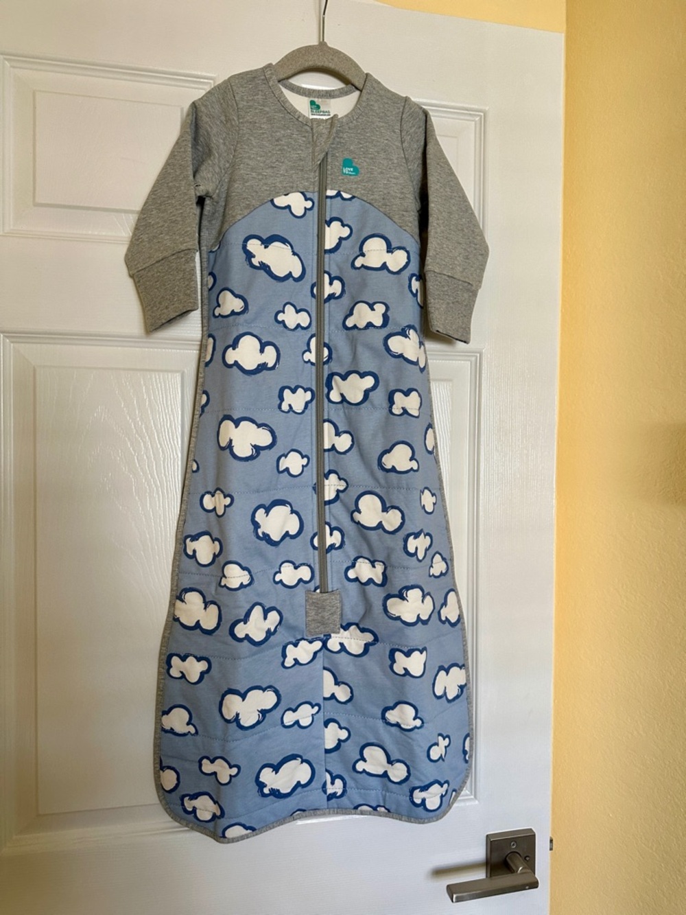 Love to Dream Blue Cloud Long Sleeve 2.5 TOG Quilted Warm Sleep Bag